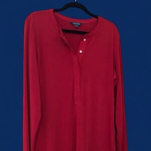 NWOT Lauren Ralph Lauren red tunic women’s XL.
